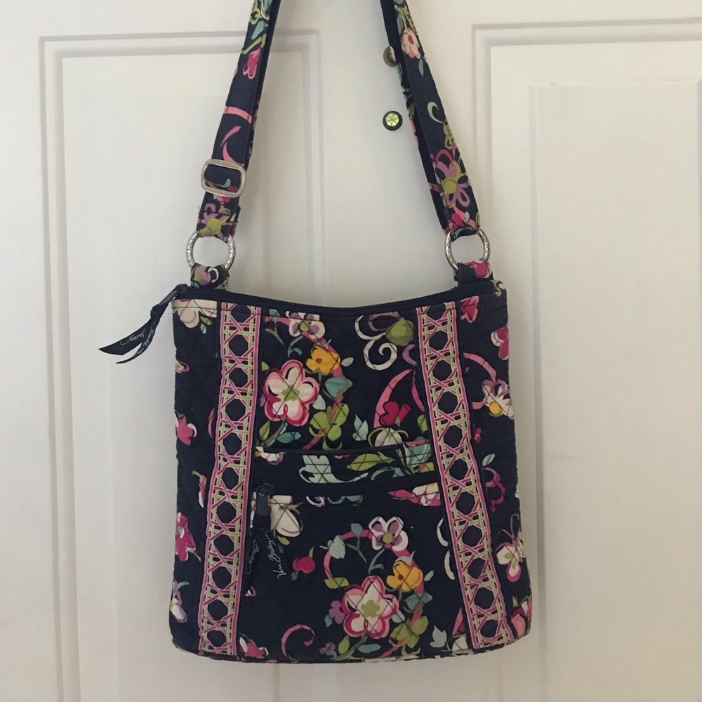 Navy and Pink Vera Bradley Hipster Purse